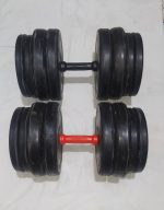 دمبل متغیر 60 کیلویی رستم solid steel  با میله هالتر 1/5 متری با آموزش ویژه - Image 3